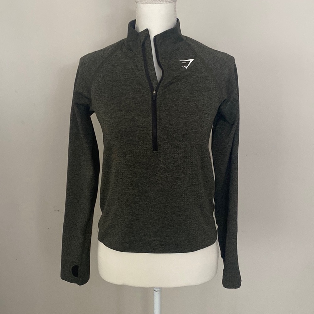 Cropped Gymshark half zip sweat shirt